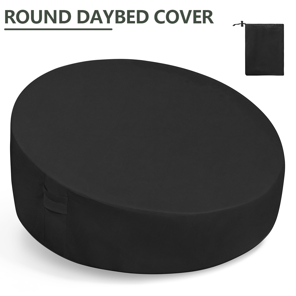 Outdoor Daybed Furniture - Penutup Daybed Bulat 210D Kain Oxford