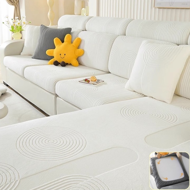 Outdoor Furniture Xl - Sarung Bantal Sofa Beludru Jacquard Elastis,