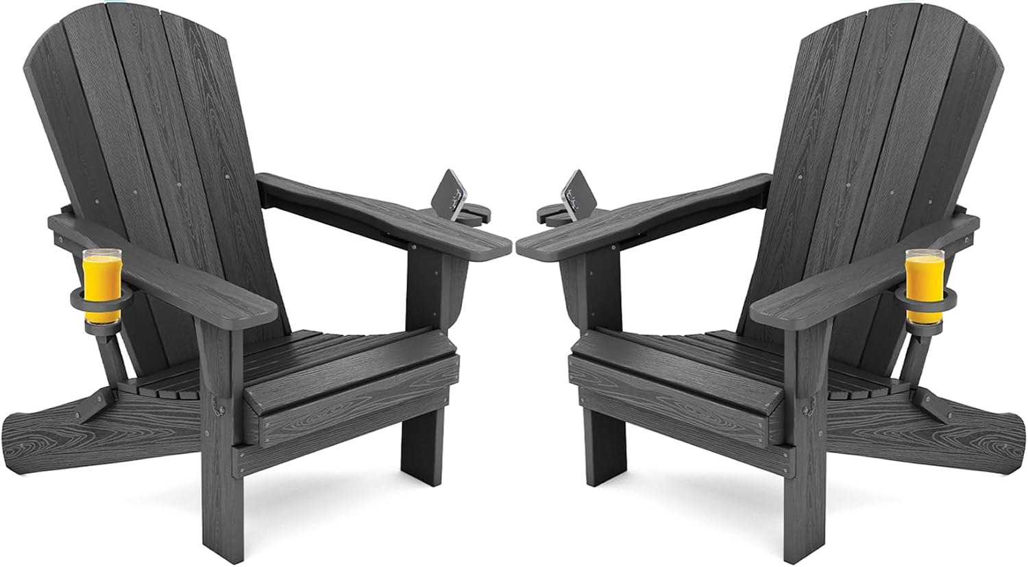 Outdoor Furniture Grey - Set Kursi Lipat Luar Ruangan (2