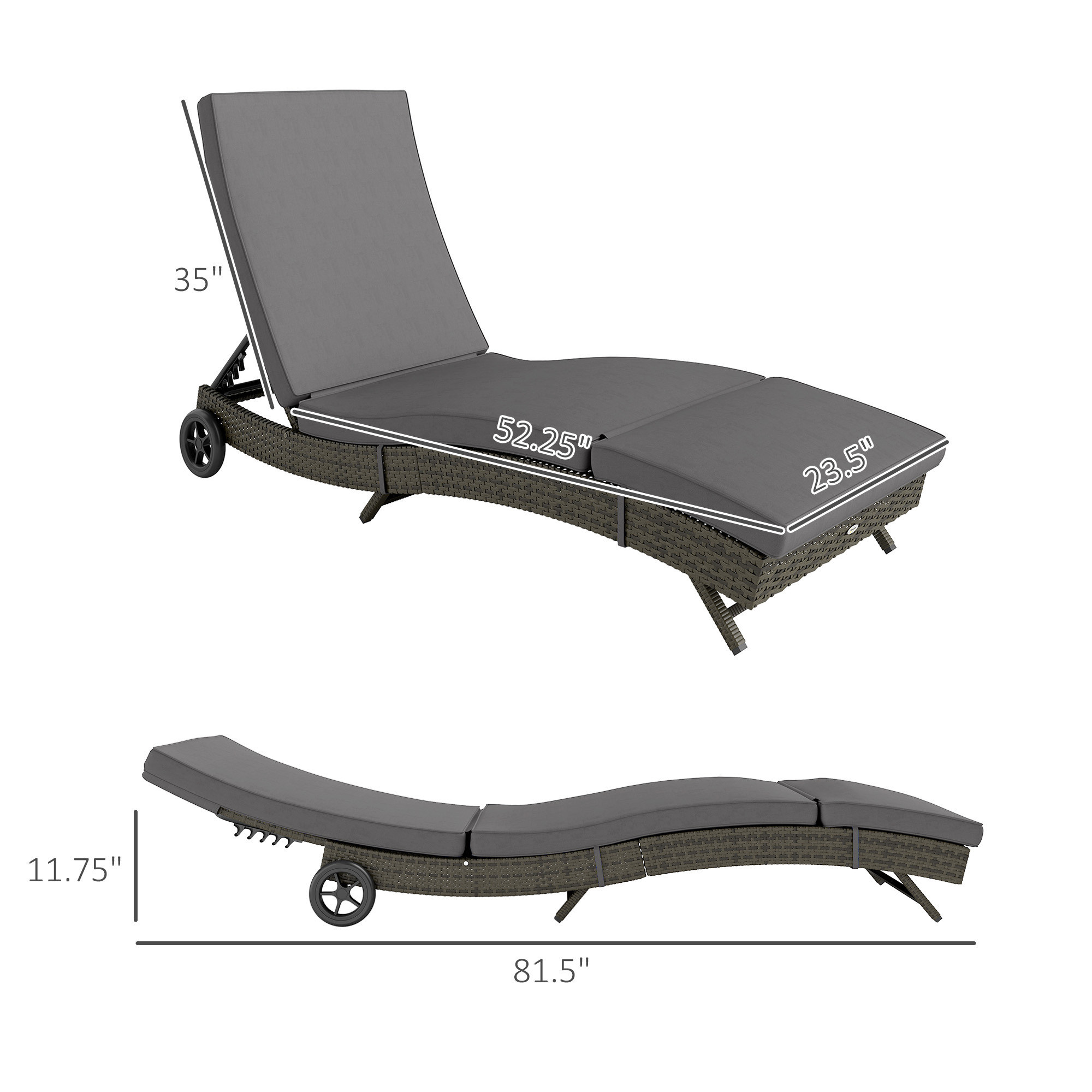 Kursi Santai Luar Ruangan, Any - Outdoor Furniture Grey ulasan dan harga