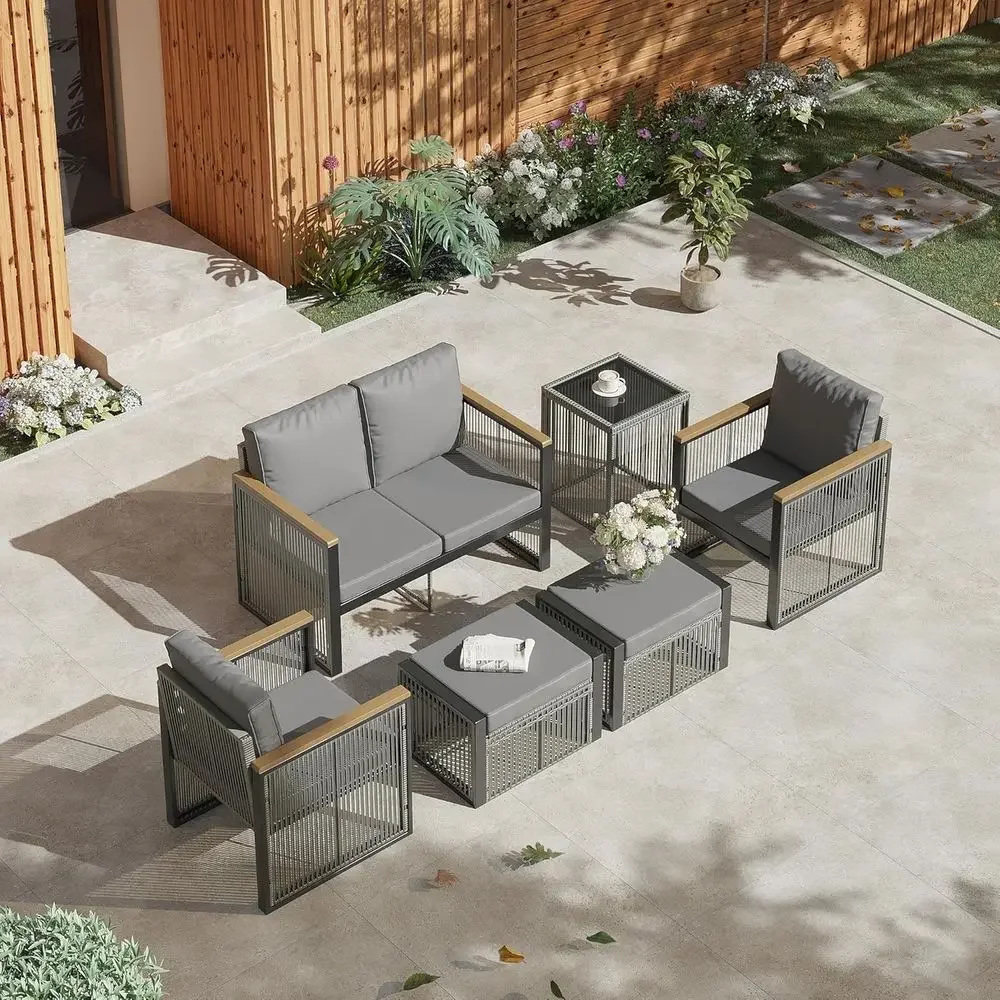 Set Furnitur Teras Luar Ruanga - Outdoor Furniture Grey ulasan dan harga
