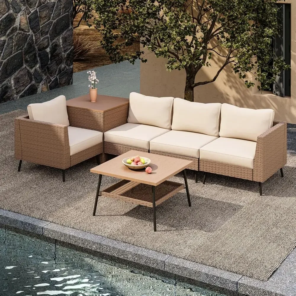Set Furnitur Teras Luar Ruanga - Outdoor Furniture With Storage For Cushions ulasan dan harga