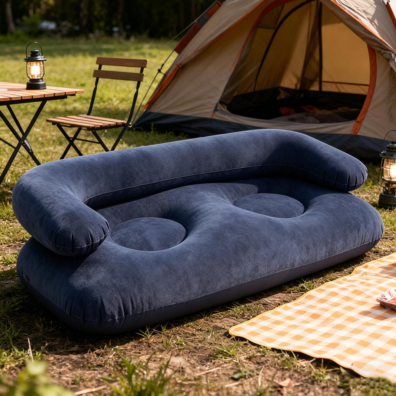 Sofa Angin Tiup Ganda Dua Dudu - Outdoor Furniture Heavy ulasan dan harga