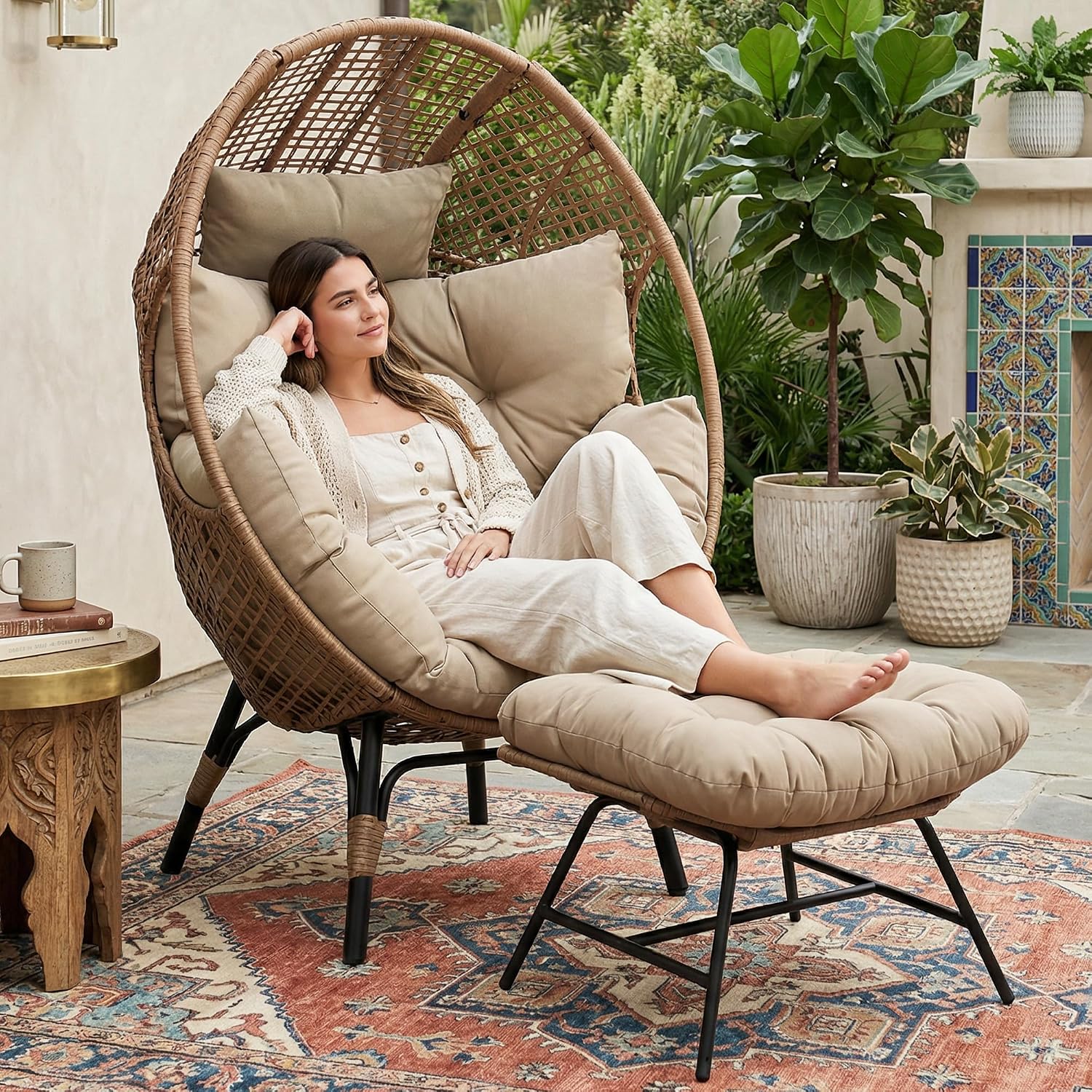 Kursi Telur Anyaman Rotan untu - Outdoor Furniture Xl ulasan dan harga