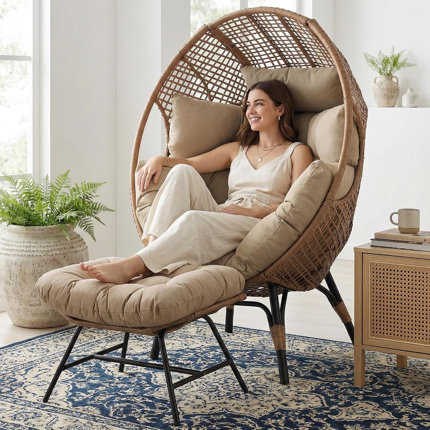 Kursi Telur Anyaman Rotan untu - Outdoor Furniture Xl ulasan dan harga
