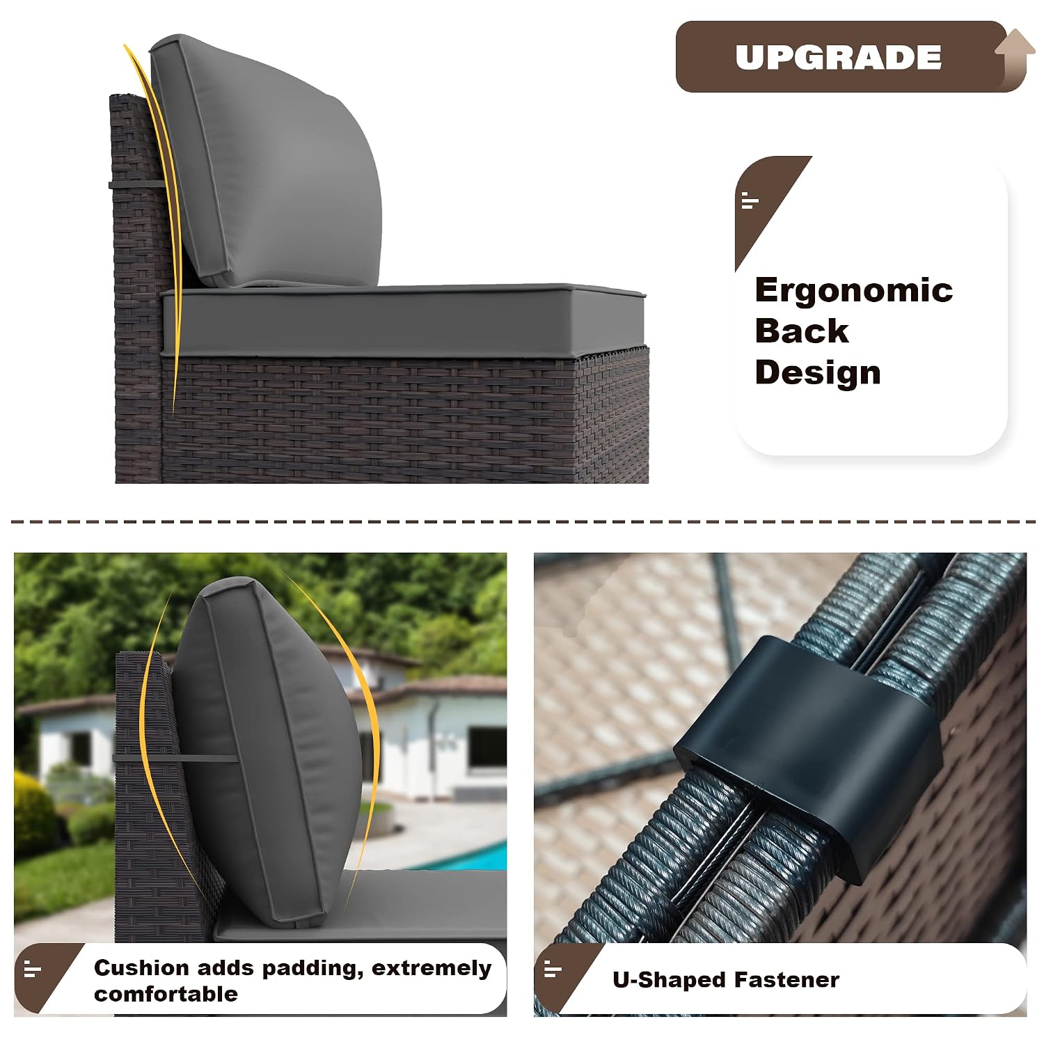 Set Sofa Furnitur Teras Rotan  - Outdoor Furniture Grey ulasan dan harga