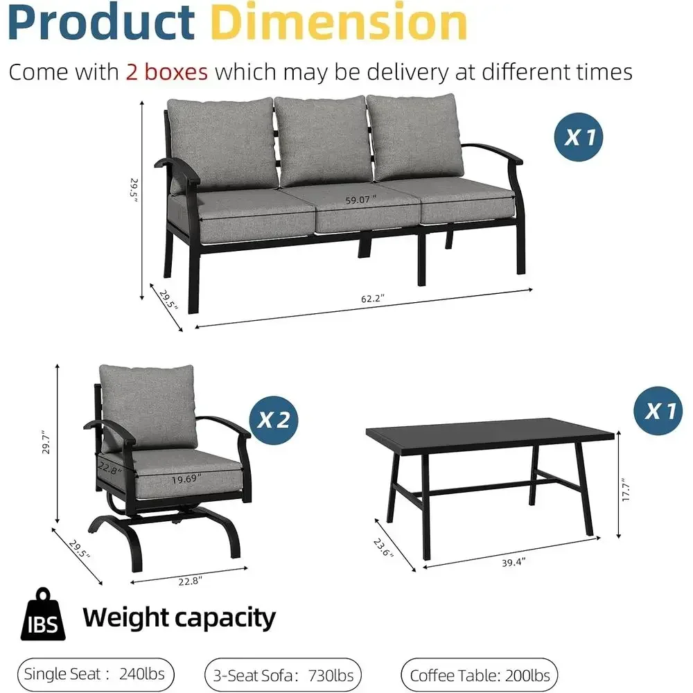 Set Furnitur Teras Luar Ruanga - Outdoor Furniture Grey ulasan dan harga