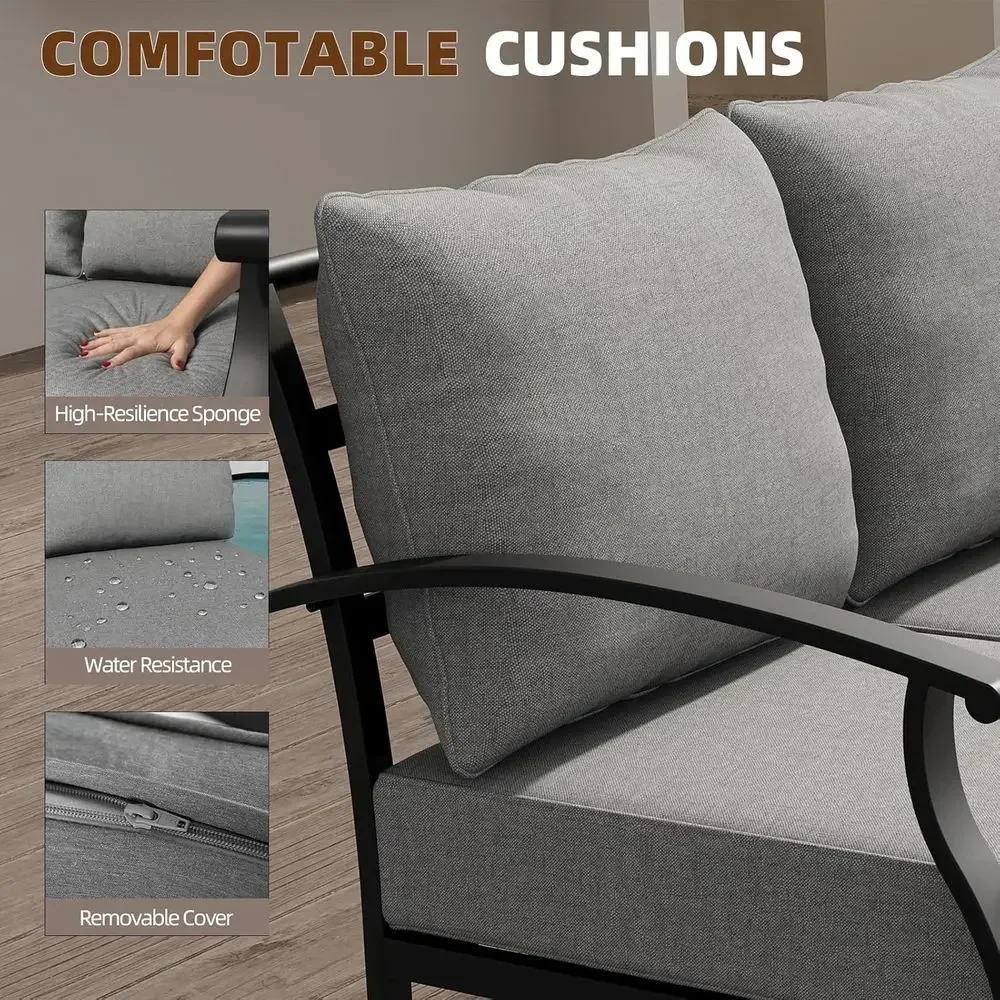 Set Furnitur Teras Luar Ruanga - Outdoor Furniture Grey ulasan dan harga