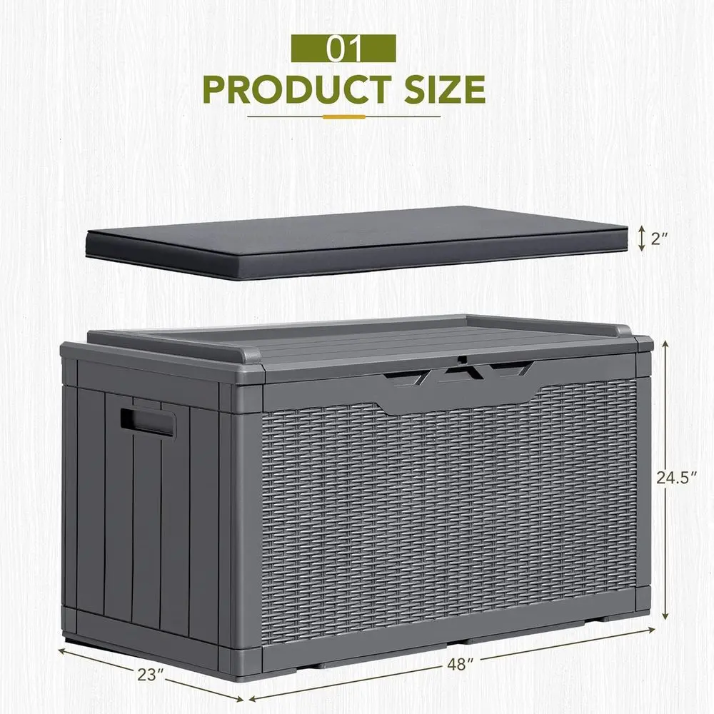 Kotak Penyimpanan Dek Terkunci - Outdoor Furniture With Storage For Cushions ulasan dan harga