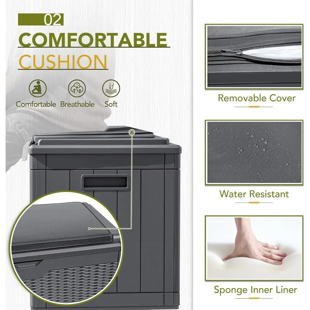 Kotak Penyimpanan Dek Terkunci - Outdoor Furniture With Storage For Cushions ulasan dan harga