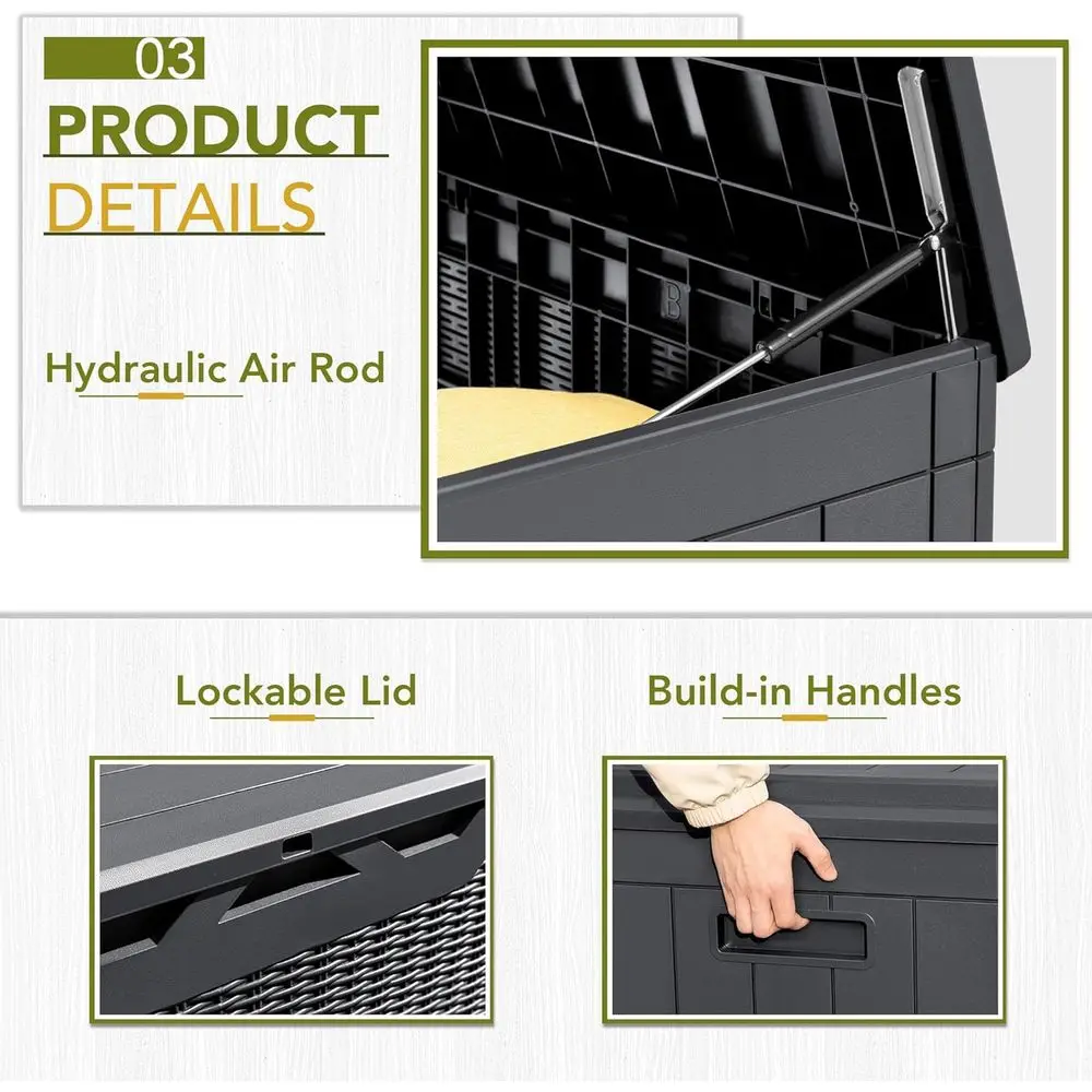 Kotak Penyimpanan Dek Terkunci - Outdoor Furniture With Storage For Cushions ulasan dan harga