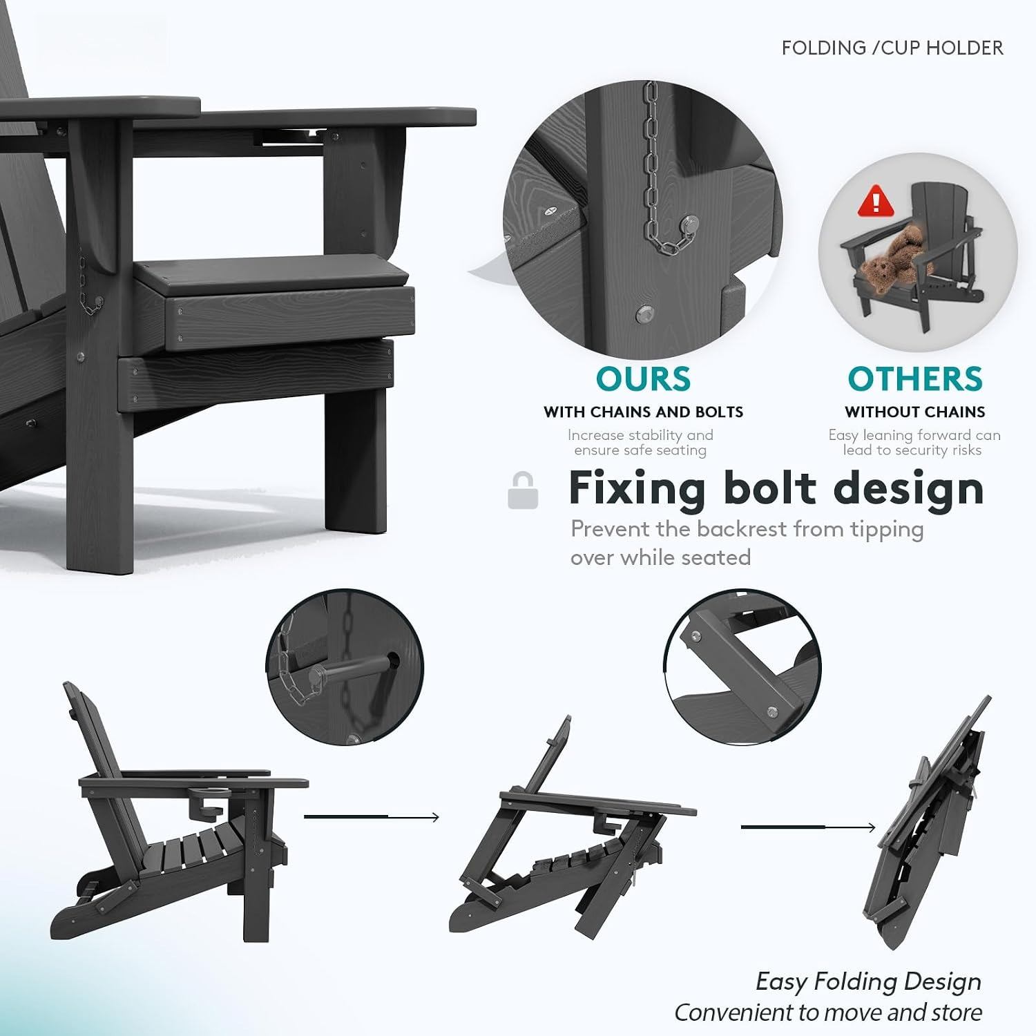 Set Kursi Lipat Luar Ruangan ( - Outdoor Furniture Grey ulasan dan harga