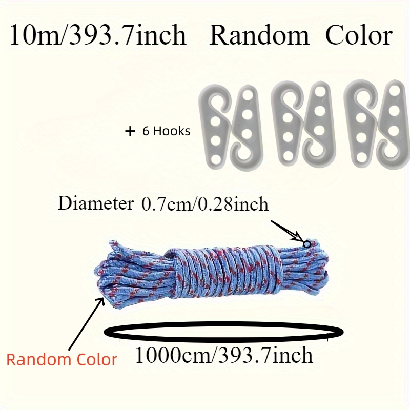 Kit 7-Potong Tali Nilon 10M de - Outdoor Furniture Rope ulasan dan harga
