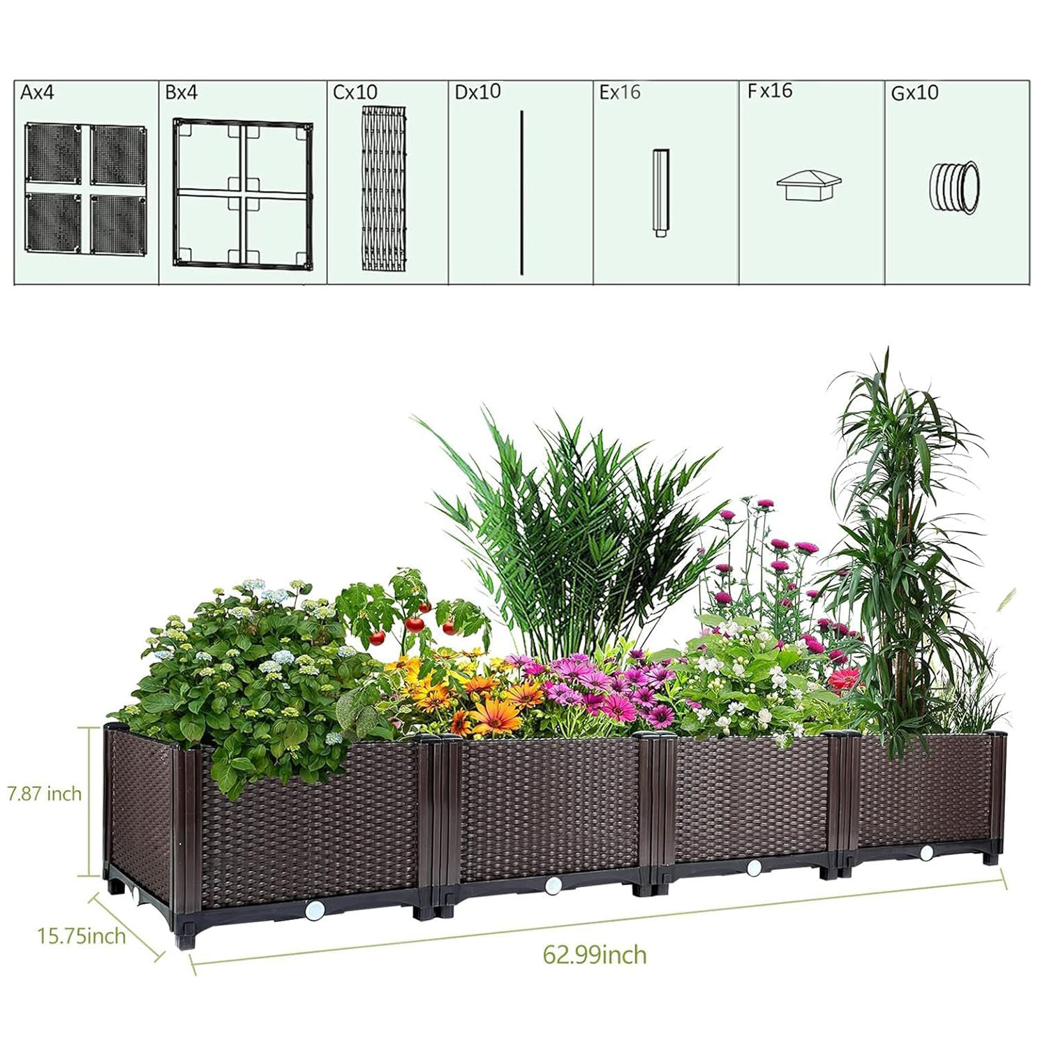 Kotak Tanaman Plastik Besar 16 - Outdoor Daybed Furniture ulasan dan harga