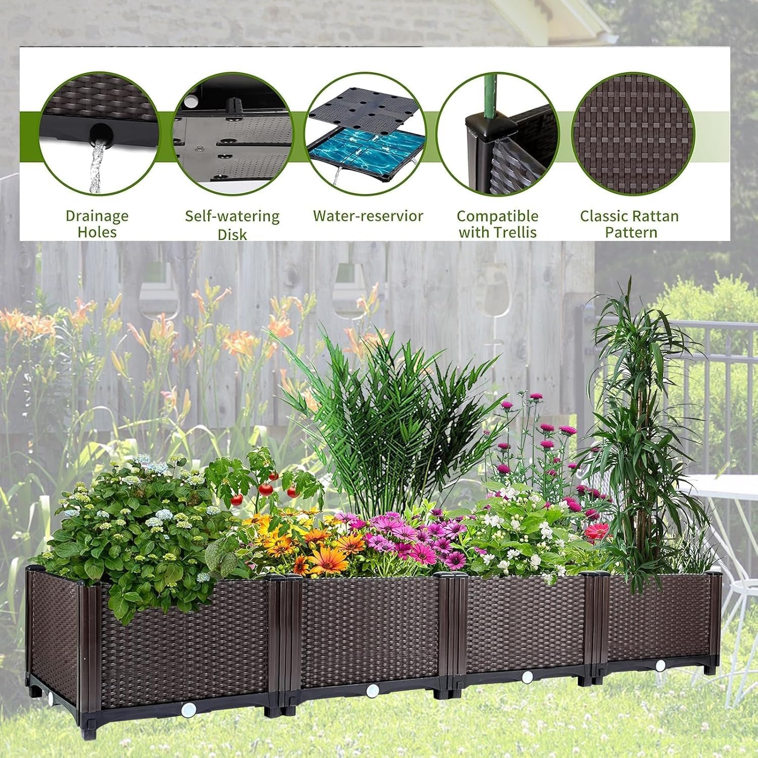 Kotak Tanaman Plastik Besar 16 - Outdoor Daybed Furniture ulasan dan harga