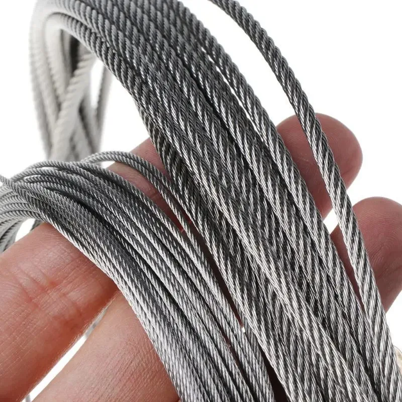1Roll 5/10M Tali Kawat Baja Ta - Outdoor Furniture Rope ulasan dan harga