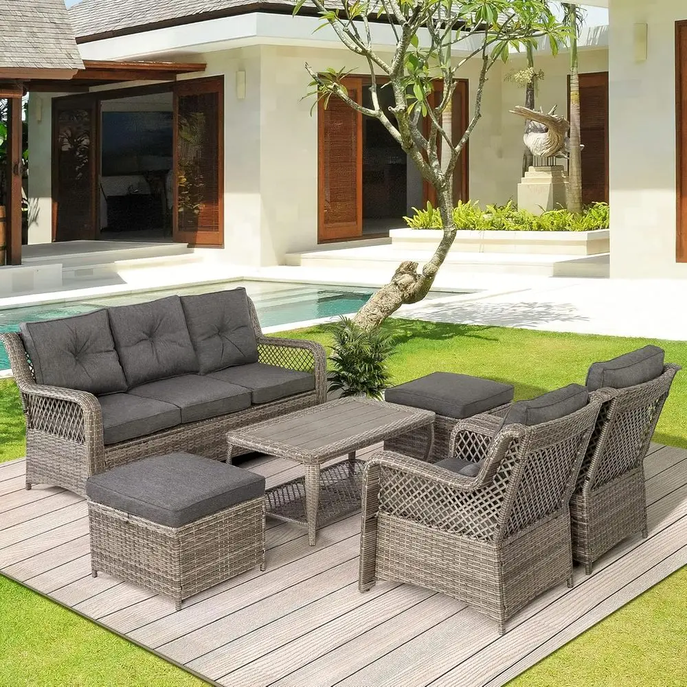 Set Furnitur Teras Luar Ruanga - Outdoor Furniture Grey ulasan dan harga