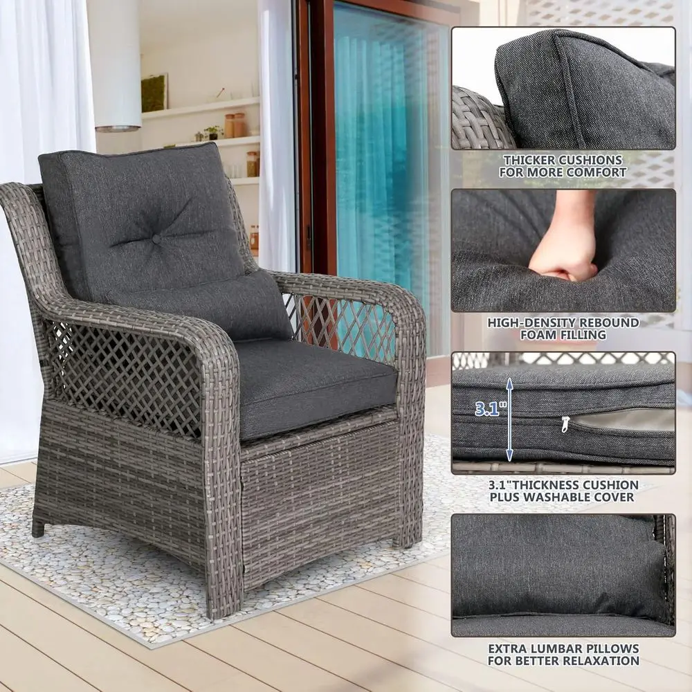 Set Furnitur Teras Luar Ruanga - Outdoor Furniture Grey ulasan dan harga